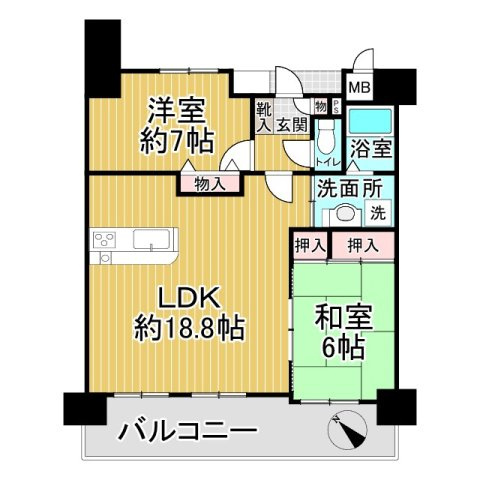 アステージ泉佐野　分譲賃貸の間取り
