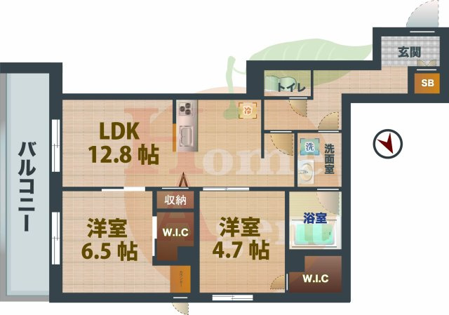【間取り】 | ザ・プレイス中野桃園 | 2LDKのお部屋です。