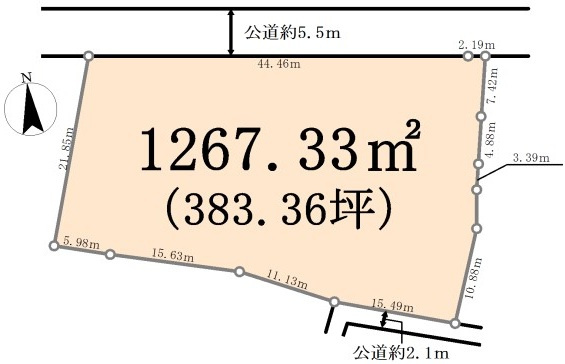 熊谷市本石一丁目139-1の一部　374坪