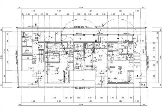 Patina砂田橋の区画図