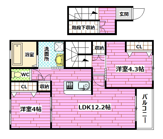 ヘーベルメゾン船越の間取り