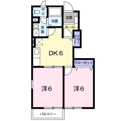 ヒルズ　フォーリスト　Ａの間取り