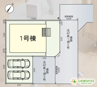 上尾市地頭方第2　新築戸建　クレイドル01の区画図