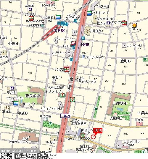 プレール中延の地図