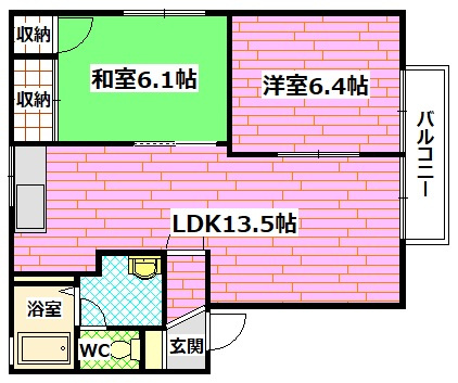 パークサイドイズミ　D号館の間取り