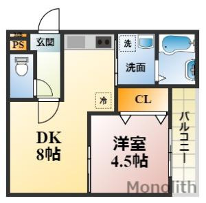 フジパレス東岸和田の間取り