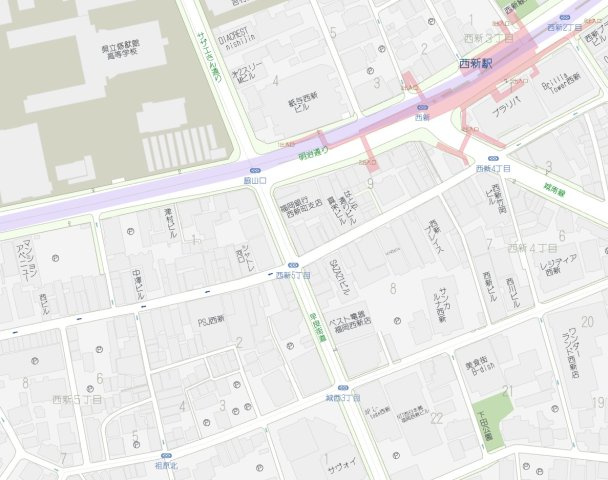 立花ビル、3階北側の地図