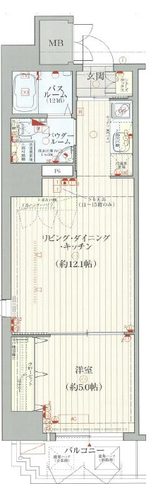 エステムコート難波EASTレオルガの間取り