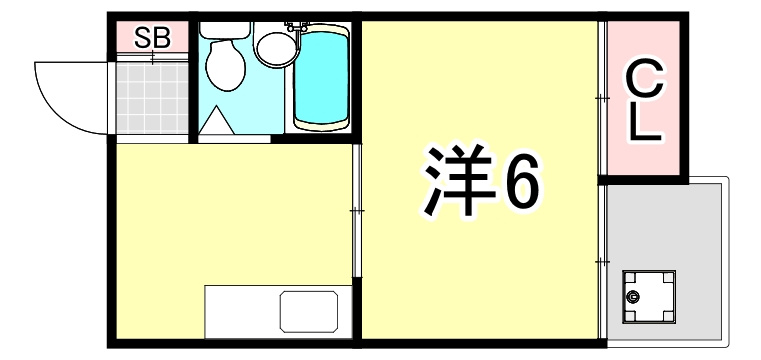 ワンケイ足立の間取り