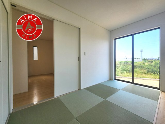 古賀市久保第2-1棟（1号棟）の和室|将来的に、琉球畳を引きまして和室風にすることも可能です。