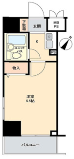 【間取り】 | パレ・ドール伊勢佐木町南Ⅱ