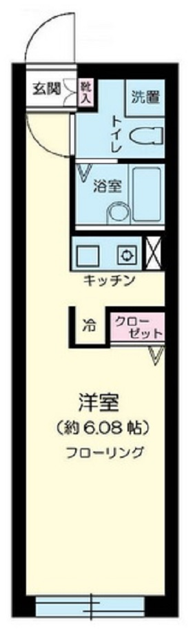 GC(ジィーシー大森本町の間取り|洋室6帖バストイレ別