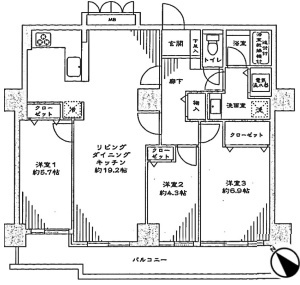 スカイシティ南砂の間取り
