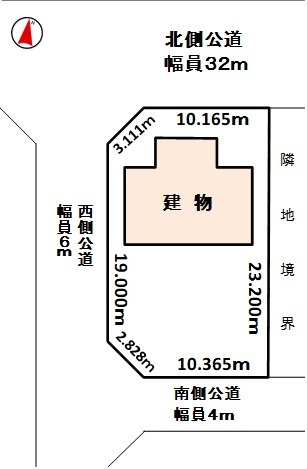 北見市常磐町4丁目2番地1　中古売家の区画図