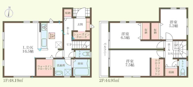 羽曳野市西浦　第6期　新築一戸建ての間取り