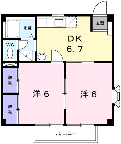 マロン・ハイツ今在家の間取り