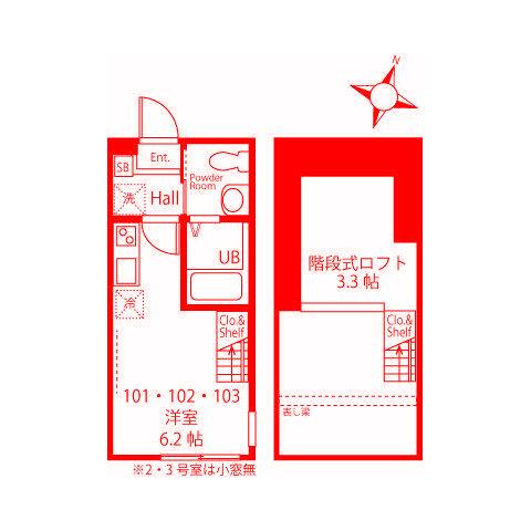 逗子市桜山１丁目のアパートの間取り