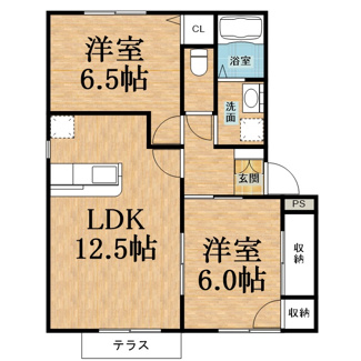 【間取り】 | コンフォールＡ