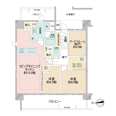 イニシア西日暮里ウエストメゾンの間取り