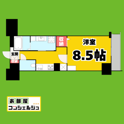 カスタリア新栄Ⅱの間取り