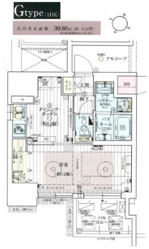 エステムプラザ神戸三宮ルクシアの間取り