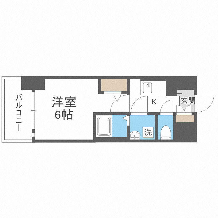 エスリード難波ザ・アークの間取り
