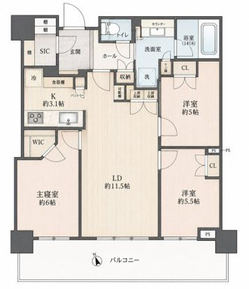 GLOBAL　FRONT　TOWER（グローバルフロントタワー）の間取り