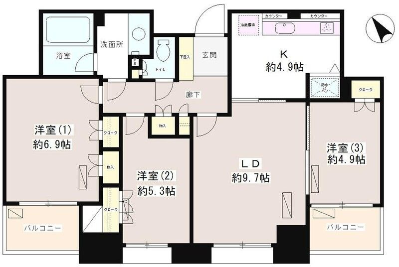 フルール田町の間取り