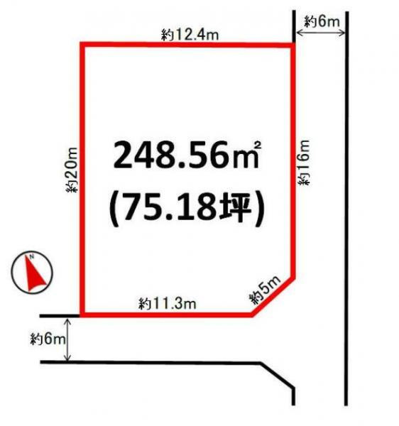 小山市犬塚5丁目　売土地　75.18坪