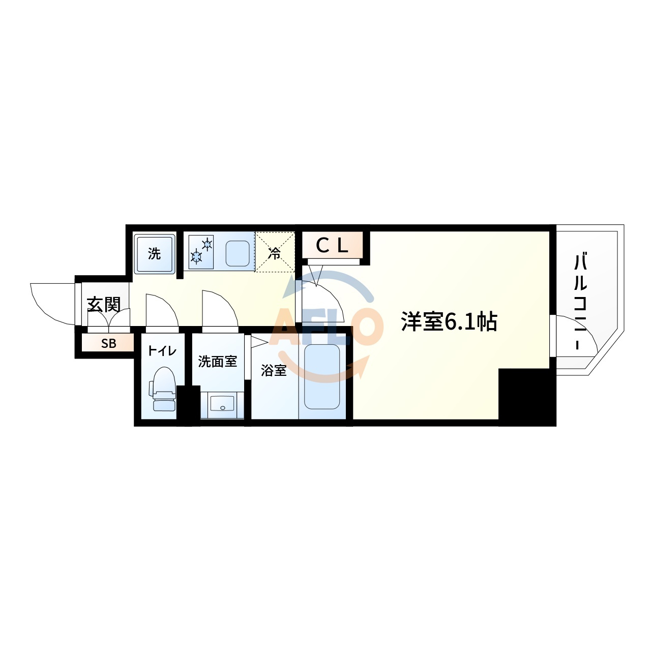エスリード難波ザ・ブライトの間取り|エスリード難波ザ・ブライト　間取り