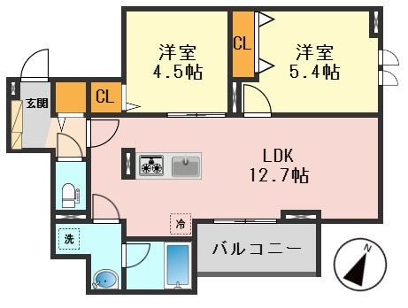 セレスティア細田Cの間取り