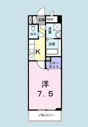 パールドゥＮ　府中の間取り