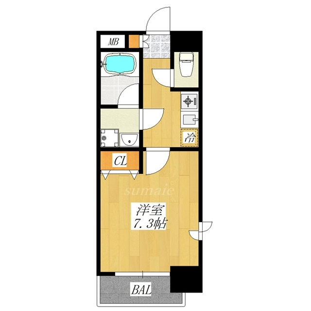 ルミエール西が丘の間取り|東向きの角部屋です☆