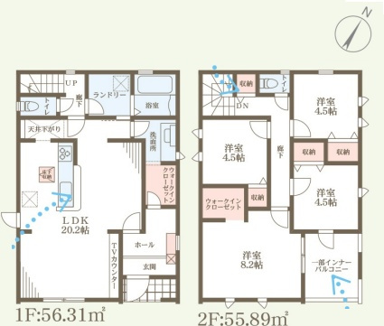 守山市小島町　第1期　新築一戸建ての間取り|2号地