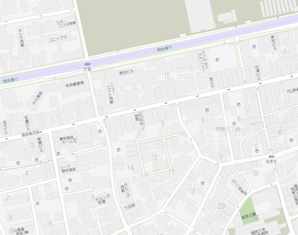 てんぐ屋西新Ⅴ、２F-A2の地図