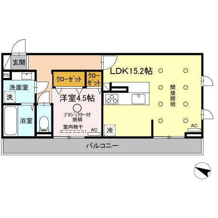 熊本市中央区八王寺町のアパートの間取り