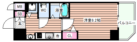 【間取り】 | プレミアムコート天神橋8