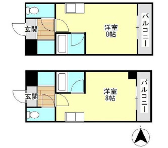 愛知県刈谷市　フェリス松栄の間取り
