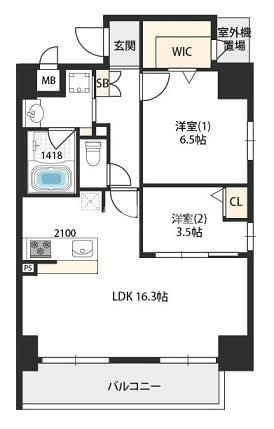 ベルンガーデン上本町の間取り