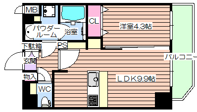 【間取り】 | プレサンス中之島公園アティレ