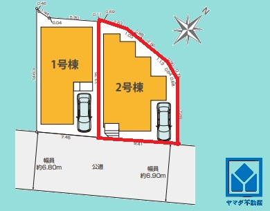 西宮市上ケ原六番町1期の区画図