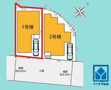 西宮市上ケ原六番町1期の区画図