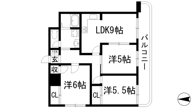 【間取り】 | サンローゼうねの
