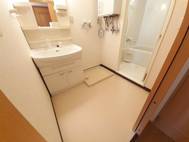 カーサイリーデの洗面所|ゆったりとスペースのある洗面所