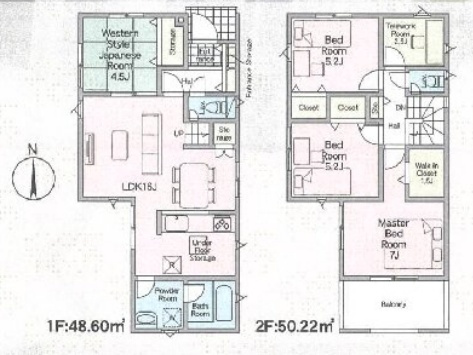 久世郡久御山町下津屋　第2期　新築一戸建ての間取り|1号地