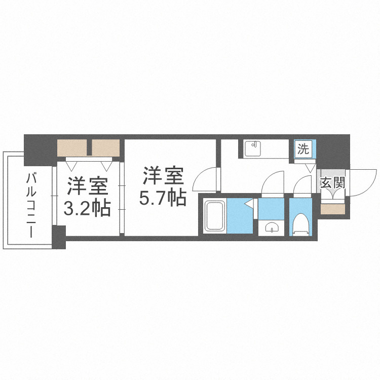 S-RESIDENCE日本橋Qualierの間取り