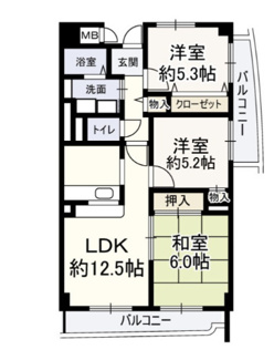 【間取り】 | フローラルコート橘
