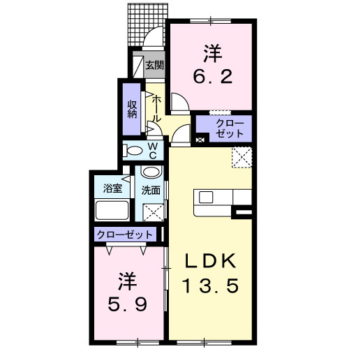 プレジールの間取り