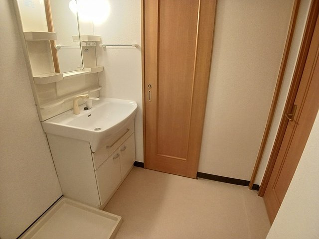 サニーイーストＢの洗面所|広い洗面スペース