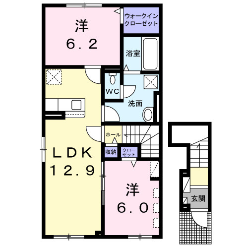 シャインハイツ　モアの間取り